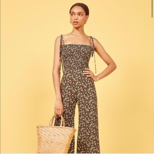 Reformation floral print jumpsuit